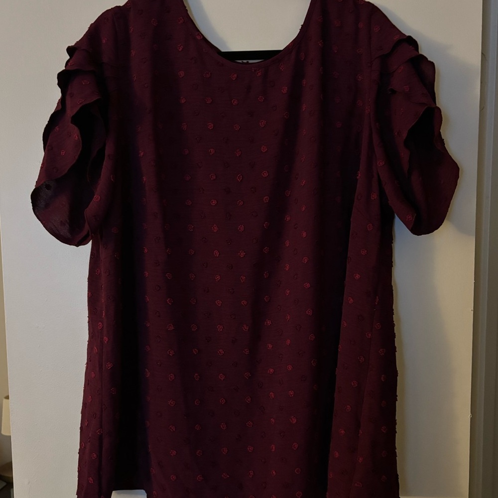 BloomChic Deep Burgundy Blouse
